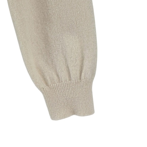 Sezane Womens L Andreas Wool Cashmere Ruffle Sweater in Ecru - Picture 4 of 13